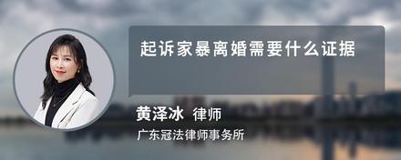 起诉家暴离婚需要什么证据